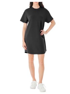 Women's Black Mini T-Shirt Dress - Relaxed Short Sleeve NWOT